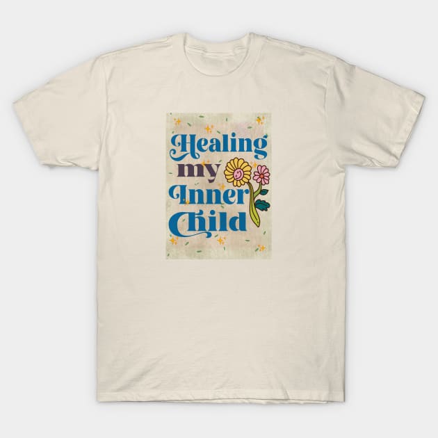 HEALING MY INNER CHILD SHOPPING POSTER STICKER T-Shirt by Aydapadi Studio